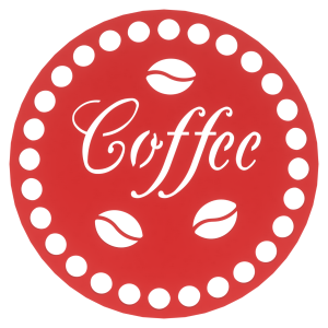 Podkładka pod kubek baza do szydełkowania coffee z ziarnami CZERWONY