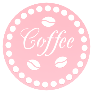 Podkładka pod kubek baza do szydełkowania coffee z ziarnami RÓŻOWY