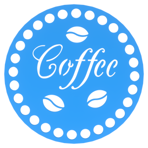 Podkładka pod kubek baza do szydełkowania coffee z ziarnami NIEBIESKI