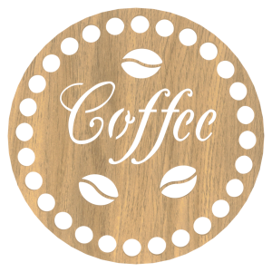 Podkładka pod kubek baza do szydełkowania coffee z ziarnami LANCELOT