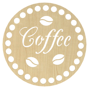 Podkładka pod kubek baza do szydełkowania coffee z ziarnami klon