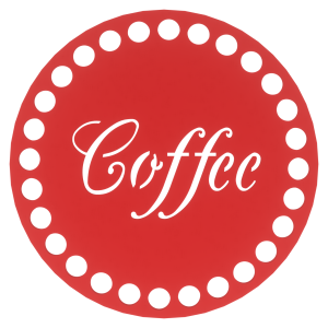 Podkładka pod kubek coffee baza do szydełkowania CZERWONY