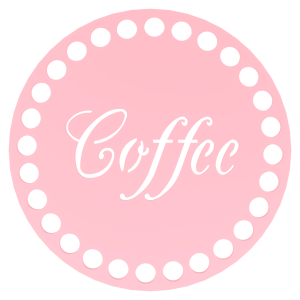 Podkładka pod kubek coffee baza do szydełkowania RÓŻOWY