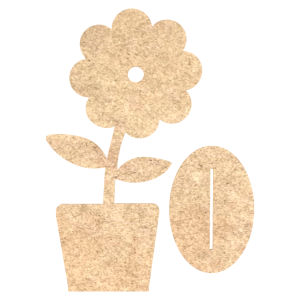 SUROWY KWIATEK W DONICZCE Z PODSTAWKĄ KWIAT DEKORACJA DEKOR PREZENT 20X11CM