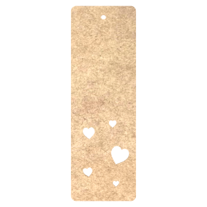 SUROWA ZAKŁADKA DO KSIĄŻKI SERDUSZKA SERCA AŻUR  DEKOR KSIĄŻKA 15X5CM