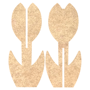 SUROWY TULIPAN 3D STOJĄCY KWIATEK DEKOR DECOUPAGE DEKORACJA PREZENT 12CM