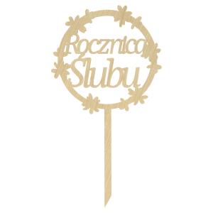 KLON TOPPER NA TORT ROCZNICA ŚLUBU KWIATKI DEKORACJA DO KWIATÓW TOPER