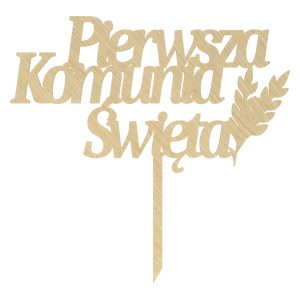 KLON TOPPER NA TORT PIERWSZA KOMUNIA ŚWIĘTA PSZENICA DEKORACJA DO KWIATÓW TOPER