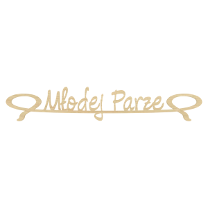 KLON NAPIS MŁODEJ PARZE DECOUPAGE DEKORACJA DEKOR ŚLUB WESELE 22,8X4 CM