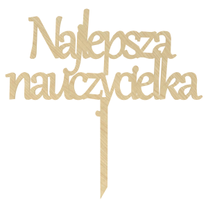 KLON TOPPER NAJLEPSZA NAUCZYCIELKA DZIEŃ NAUCZYCIELA NA TORT DO KWIATÓW PODZIĘKOWANIE