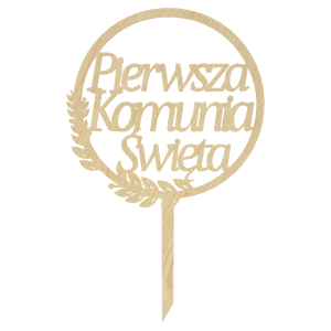 KLON TOPPER PIERWSZA KOMUNIA ŚWIĘTA MINI WIANEK DO TORTU DO KWIATÓW DEKORACJA