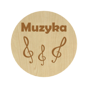 KLON PLAKIETKI TABLICZKI NA SZUFLADY ORGANIZERY POJEMNIKI MUZYKA 8CM
