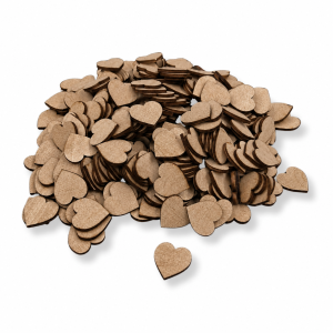 Serce drewniane serduszka serca 2cm 500 szt surowy HDF