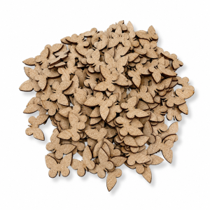 Drewniane motylki 5cm motyle scrapki ozdobne 200 szt surowy HDF