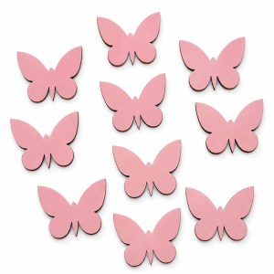 RÓŻOWE MOTYLKI MOTYL SCRAPEK 2 CM ZESTAW 10 SZT