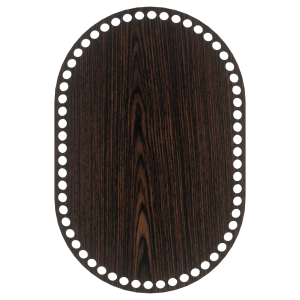 DĄB WENGE BAZA DO KOSZYKA DNO SPÓD PŁYTA HDF DO MAKRAMY SZYDEŁKA OWAL 20X30CM