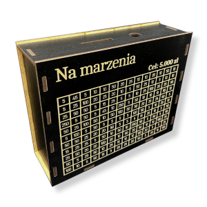 Skarbonka Na marzenia 5000 zł CZARNA