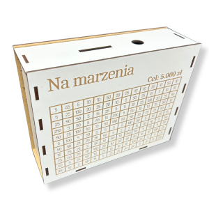 Skarbonka Na marzenia 5000 zł BIAŁA