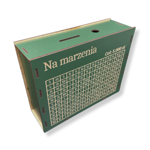 Skarbonka Na marzenia 5000 zł ZIELONA