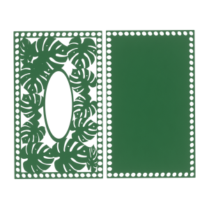 BAZA DO CHUSTECZNIKA DNO DO SZYDEŁKOWANIA KOMPLET MONSTERA ZIELONY HDF 25X15CM