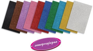 Pianka brokatowa A4 10 kolorów samoprzylepna