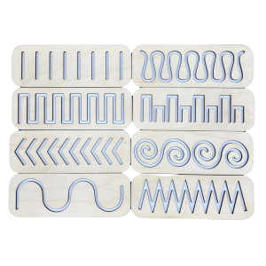 Tablice grafomotoryczne szlaczki metoda Montessori nauka pisania 8szt