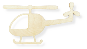 Scrapki drewniane helikopter dekor decoupage ozdoba ze sklejki