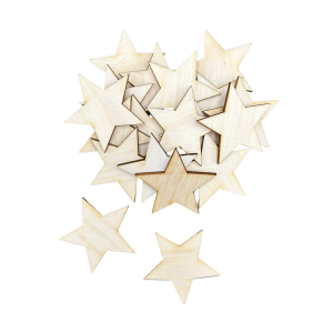 Drewniana GWIAZDKA 3CM 10szt gwiazda ze sklejki ozdoba decoupage scrapki 