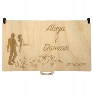 Pudełko koperta ślubna na prezent pieniądzę pamiątka ślubu IMIONA