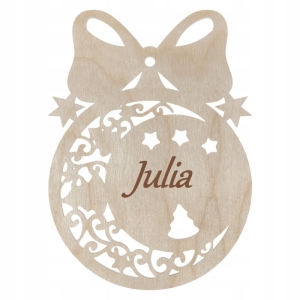 Zawieszka na choinkę bombka Z IMIENIEM GRAWER