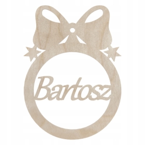 Zawieszka na choinkę bombka Z IMIENIEM ażurowa