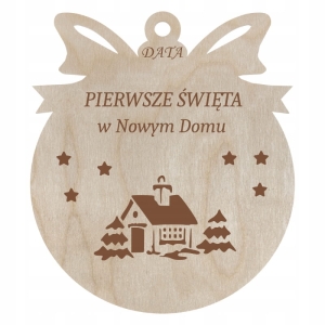 Zawieszka na choinkę bombka Pierwsze Święta w nowym domu GRAWER