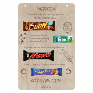 Tabliczka batonowa Dzień Chłopaka Mężczyzny z imieniem Personalizowana