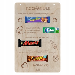 Tabliczka batonowa dla ZAKOCHANYCH z Imieniem słodki prezent