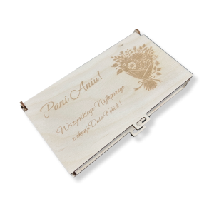 Pudełko z życzeniami na Dzień Kobiet na czekoladę prezent PERSONALIZOWANE Twój grawer