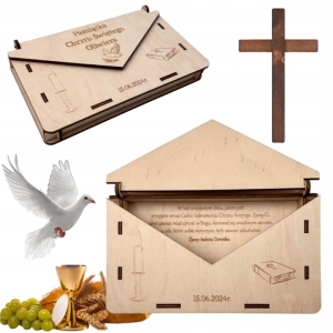 PUDEŁKO KOPERTA NA PIENIĄDZE CHRZEST ŚWIĘTY ŻYCZENIA PAMIĄTKA PREZENT