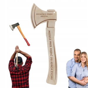 SIEKIERA PERSONALIZOWANA DLA CHŁOPAKA MĘŻCZYZNY XXL 42CM HIT SUPER PREZENT