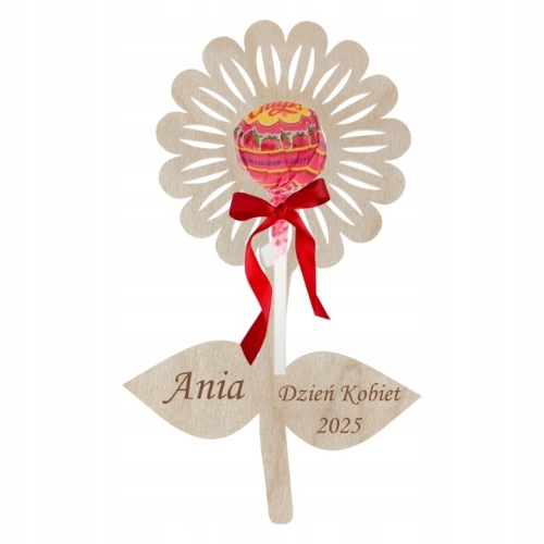 KWIATEK-NA-LIZAKA-DOWOLNY-NAPIS-DZIEN-KOBIET-DZIEWCZYNY-PREZENT-UPOMINEK-Stan-opakowania-oryginalne.jpg