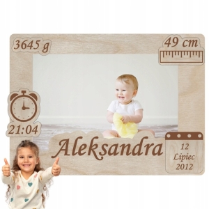 Metryczka ramka na zdjęcie Pamiątka Narodzin