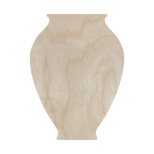 Drewniany wazon 22 cm płaska kształtka do dekorowania