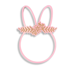 Obręcz baza USZY ZAJĄC Z WIANKIEM do makramy łapacza snów