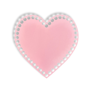 Baza dno koszyka spód różowe serce 20cm