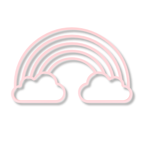 Tęcza różowa baza do łapacza snów makramy 18x29cm ozdoba