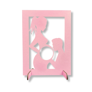 Różowa ramka tabliczka na zdjęcie USG dziecka