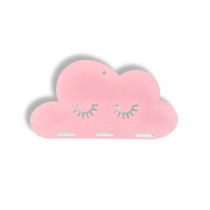 Różowa chmurka  zawieszka baza do organizera na spinki makramy