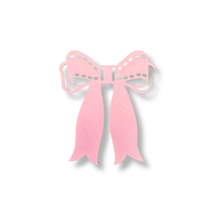 Drewniana różowa kokarda kokardka ozdoba dekor