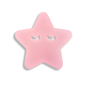 Drewniana różowa ŚPIĄCA GWIAZDKA 20 CM dekor ozdoba ścienna