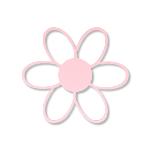 Drewniany ażurowy różowy KWIAT 15 cm dekor ozdoba ścienna