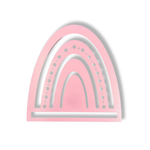 Drewniana baza do makramy różówa TĘCZA dekoracja boho