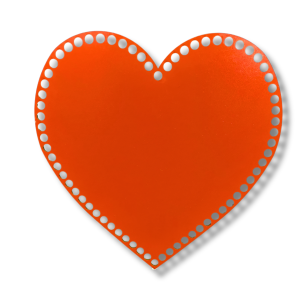 Baza dno koszyka spód serce 30cm CZERWONE